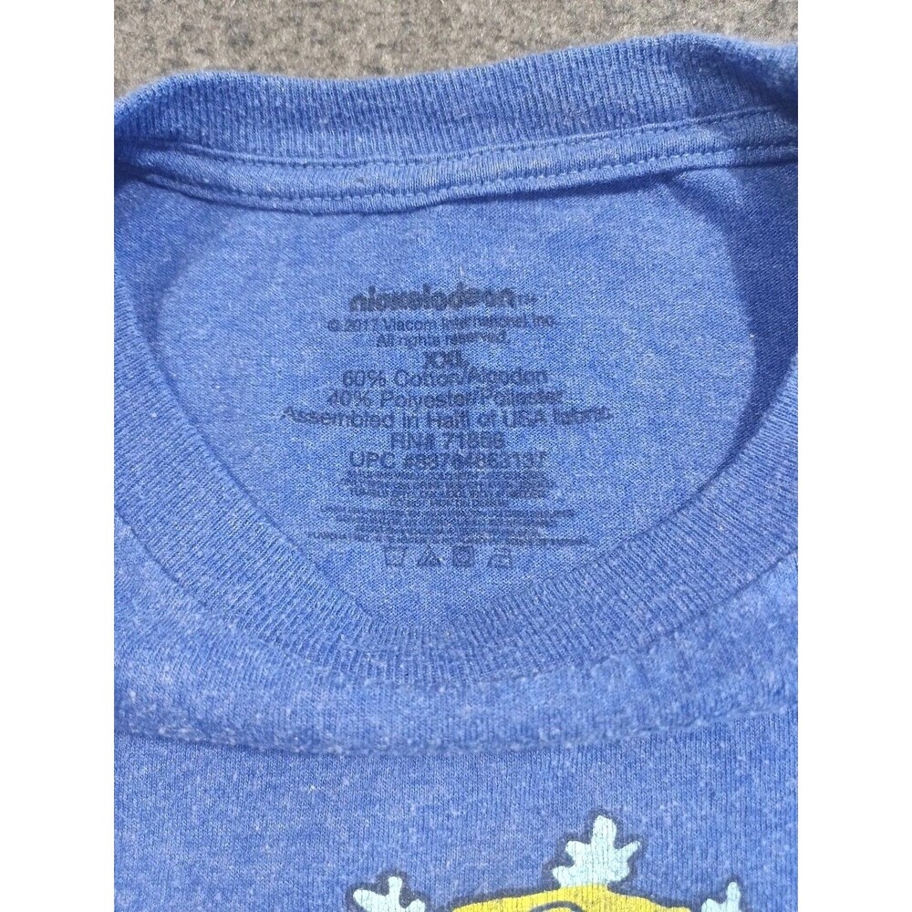 Vintage Nickelodeon Nicktoons T Shirt Blue Rugrats Reptar Arnold Ren Rocko XXL - Picture 11 of 11